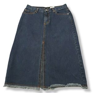 Nine Planet Skirt Size 7 W28"in Waist Blue Denim A Line 100% Cotton Made In USA